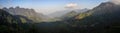 Panorama early in the day at the tram ton pass , Lao Cai, Vietnam